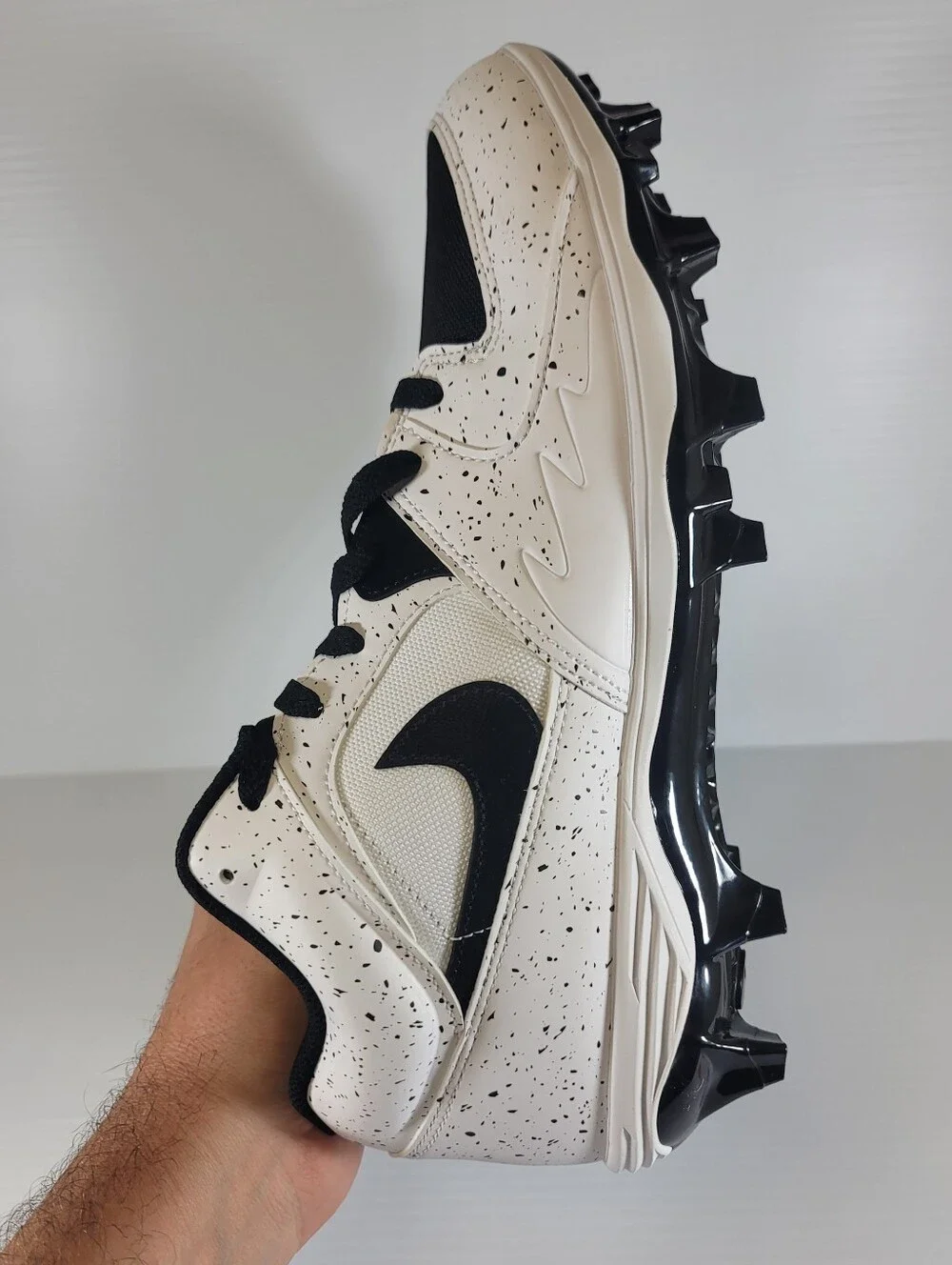Jordan Stadium 90 Low TD White Cement Football Cleats HQ0210-100 Mens Size